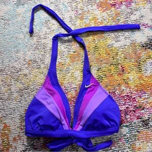 Nike Women's Purple Sporty Halter Bikini Top
